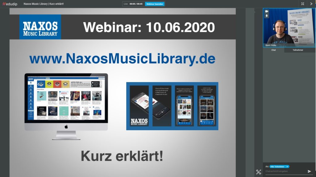 Naxos Online Libraries Webinare | Für Neueinsteiger und erfahrene Nutzer